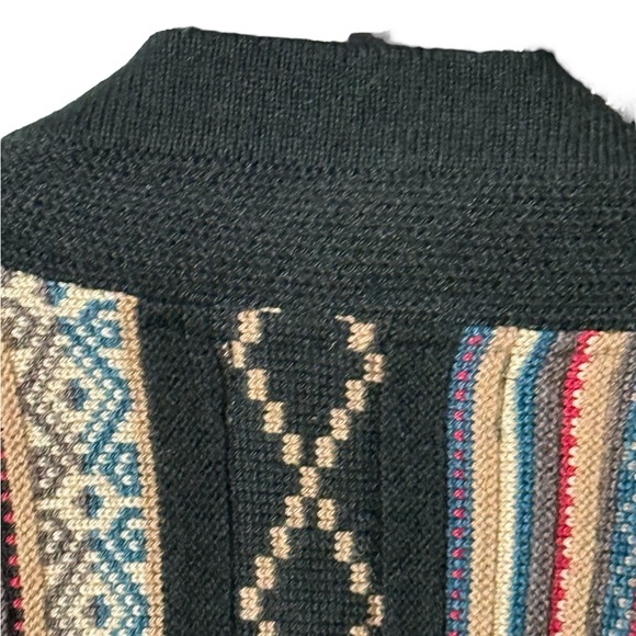 Orvis Wool Blend Southwestern Aztec Cardigan Sweater Multicolor M - Picture 6 of 9